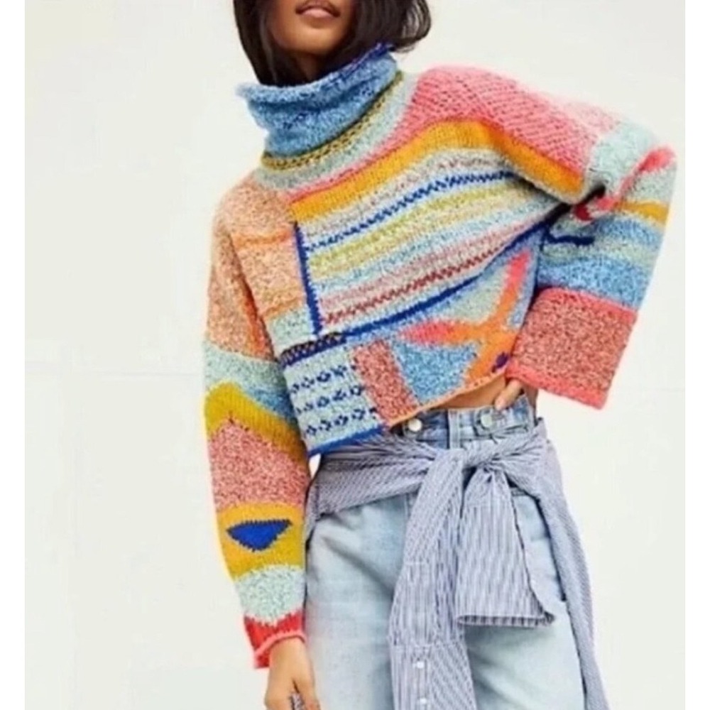 Sincerely Jules Patchwork Bring It Multicolor Cow… - image 2